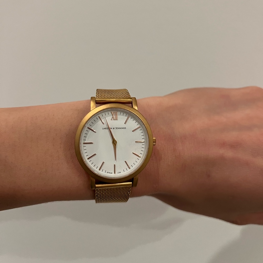 Larsson & Jennings Rose Gold Lugano Milanese Watch, 26mm